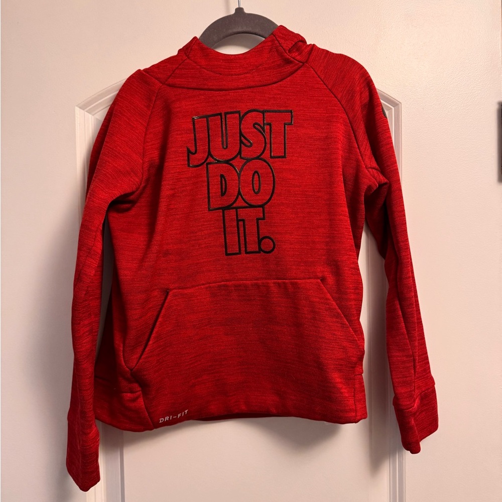 Nike Kids Red 'Just Do It' Hoodie